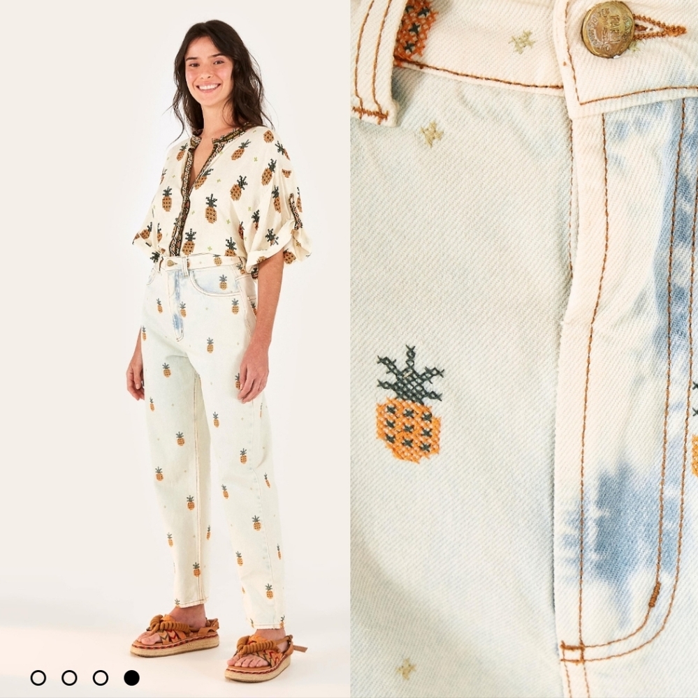 Pineapple Embroidered Farm Rio